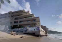 El mar reclama su espacio: oleaje derriba polémico hotel construido en Nayarit